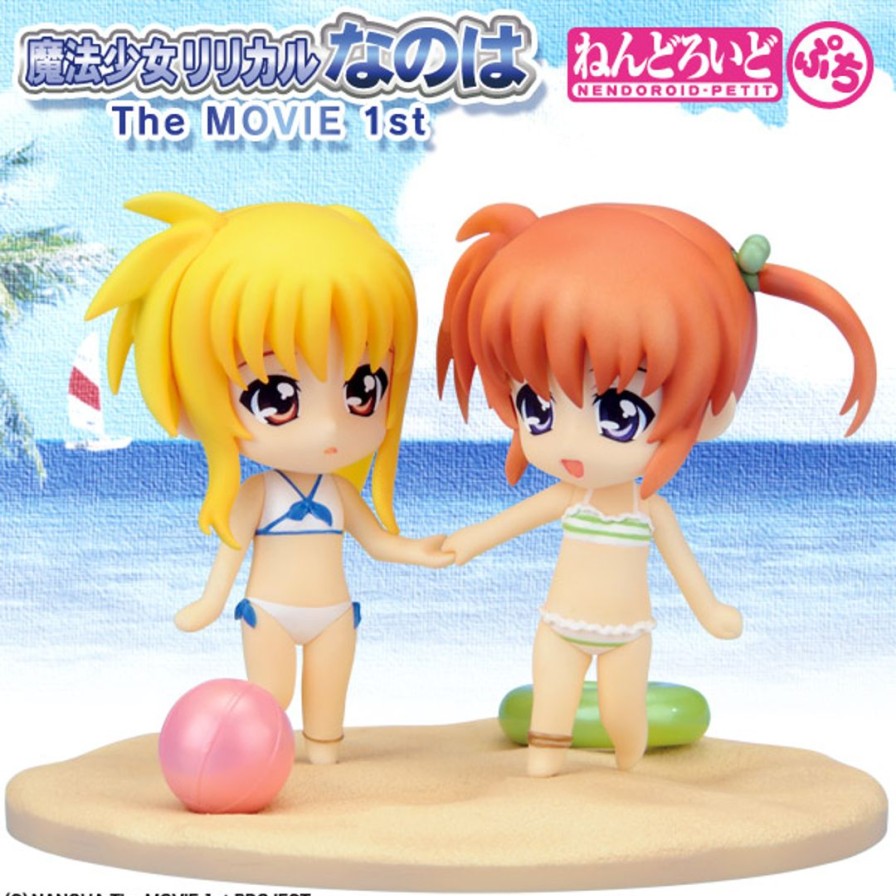 Pre-Owned Akiba Soul The Waifus | Mahou Shoujo Lyrical Nanoha The Movie 1St - Takamachi Nanoha - Fate T Harlaown - Nendoroid Petit - Summer Memories Swimsuit Ver. - Set(Good Smile Company)