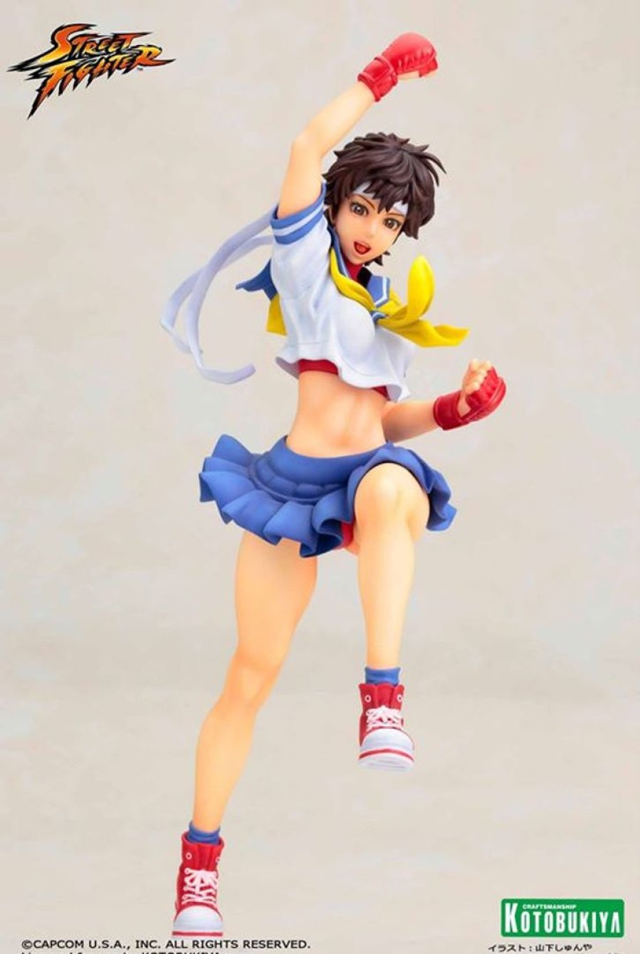 Pre-Owned Akiba Soul The Waifus | Street Fighter - Kasugano Sakura - Bishoujo Statue - Street Fighter X Bishoujo - 1/7 (Kotobukiya)