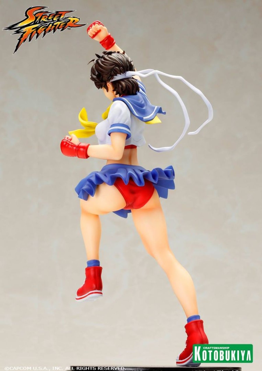 Pre-Owned Akiba Soul The Waifus | Street Fighter - Kasugano Sakura - Bishoujo Statue - Street Fighter X Bishoujo - 1/7 (Kotobukiya)